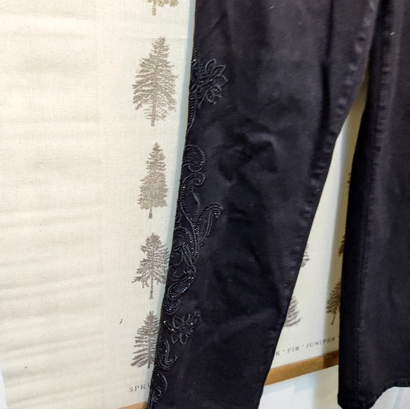 Melanie Lyne Embellished Black Denim - 8 - Picture 2 of 9